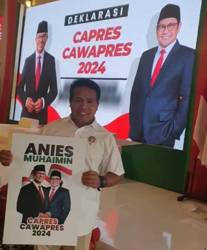 Ketua PKB Kaltim Syafruddin di deklarasi Anies Baswedan-Muhaimin Iskandar.